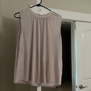 Adrianna Papell Black and Cream Polka Dot Top